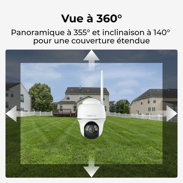 Reolink B440 Caméra extérieure avec panneau solaire - Blanc Reolink B440 Caméra extérieure avec panneau solaire - Blanc