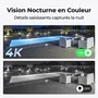 Reolink B440 - Caméra de surveillance extérieure 4K WiFi à énergie solaire, vision nocturne couleur, audio bidirectionnel, compatible Alexa/Google Assistant
