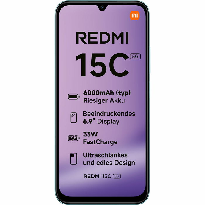 Smartphone Xiaomi Redmi 15C 6,9" Octa Core mediatek dimensity 6300 4 GB RAM 128 GB Vert