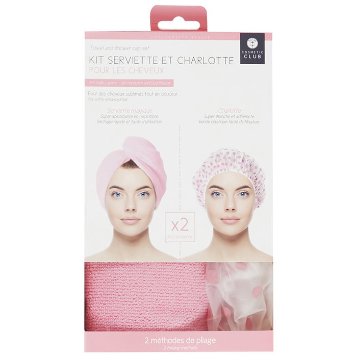 Cosmetic Club Kit Serviette Magique et Bonnet de Bain Cosmetic Club Kit Serviette Magique et Bonnet de Bain