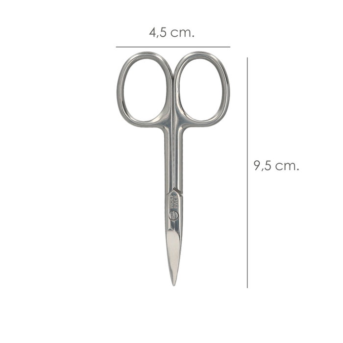WOLFPACK LINEA PROFESIONAL Ciseaux de manucure courbes 95 mm en acier inoxydable