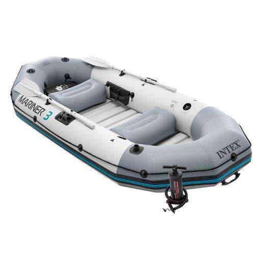 Intex Barco Mariner Barque Gonflable 3 Personnes avec 2 Rames en Aluminium et Pompe de Gonflage, Dimensions: 297 x 127 x 46 cm Intex Barco Mariner Barque Gonflable 3 Personnes avec 2 Rames en Aluminium et Pompe de Gonflage, Dimensions: 297 x 127 x 46 cm