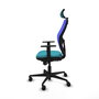 Piqueras y Crespo Chaise de Bureau 1D036N2 Turquoise et Bleu