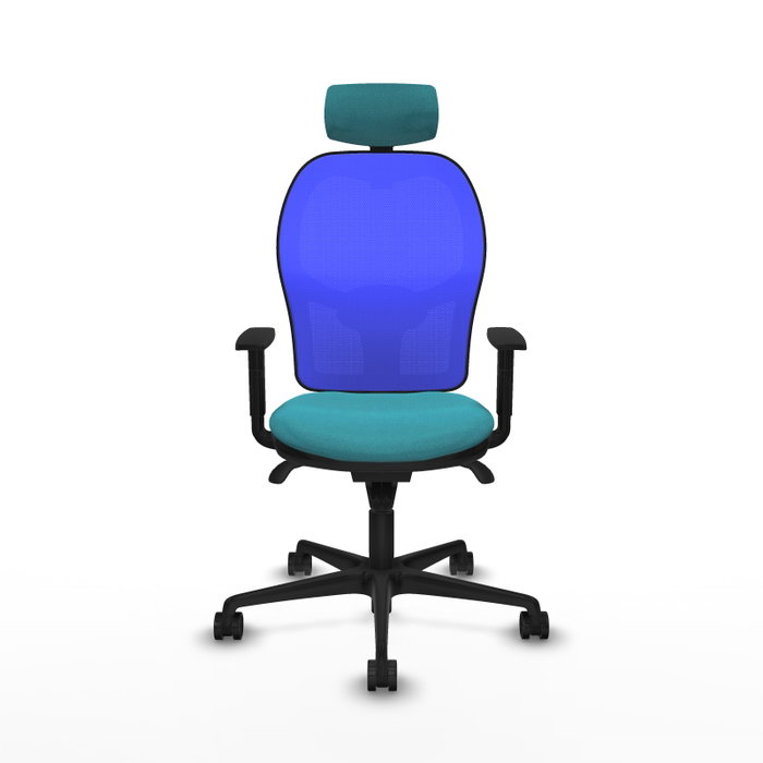Piqueras y Crespo Chaise de Bureau 1D036N2 Turquoise et Bleu
