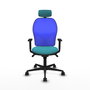 Piqueras y Crespo Chaise de Bureau 1D036N2 Turquoise et Bleu