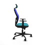 Piqueras y Crespo Chaise de Bureau 1D036N2 Turquoise et Bleu