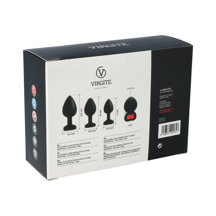 Plug Anal Virgite Noir Silicone Lot 3 Pièces