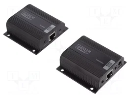 DIGITUS Extenseur HDMI noir 50m avec 3 ports HDMI et 2 ports RJ45
