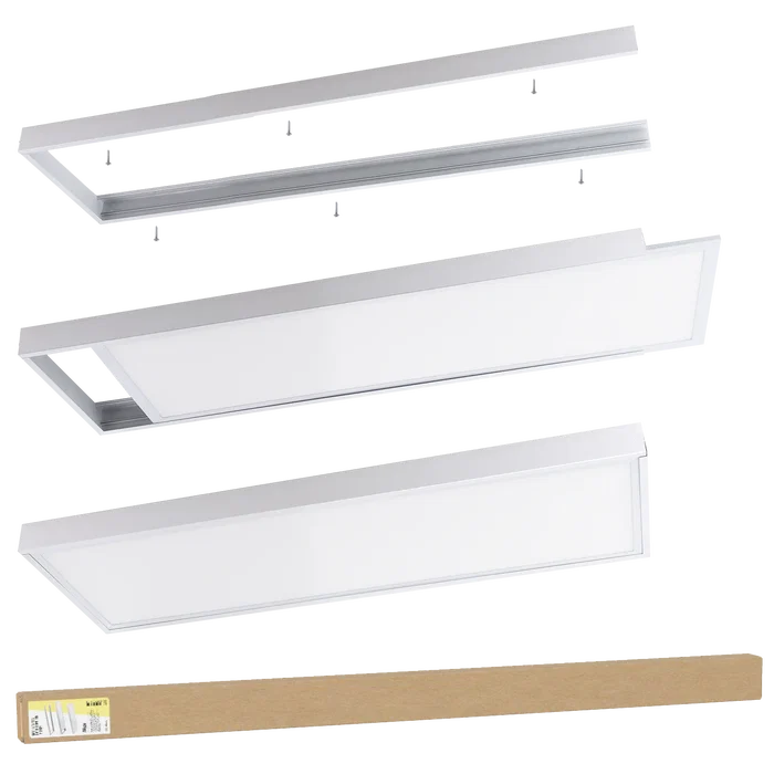 BX3 LIGHT Marco de Montage en Surface pour Panneau LED 1200 x 600 mm, Aluminium Blanc, Ref BX3-M-P-1200600 BX3 LIGHT Marco de Montage en Surface pour Panneau LED 1200 x 600 mm, Aluminium Blanc, Ref BX3-M-P-1200600