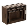 BigBuy Home Set de 3 boîtes décoratives Marron Naturel en Bois de paulownia