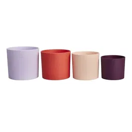 Elho - Lex Pott - Lot de 15 pots de fleurs en plastique recyclé - Couleurs Violet, Rouge, Rose - Dimensions 15 x 14.8 x 14 cm - Pour intérieur