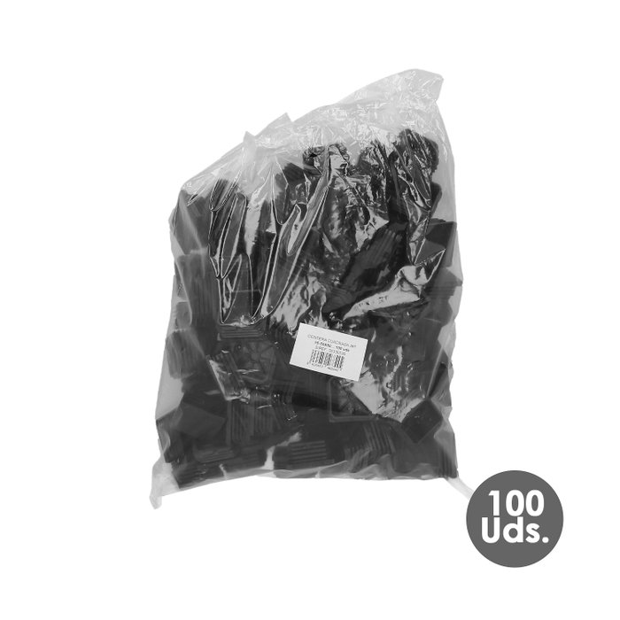 WOLFPACK LINEA PROFESIONAL Embouts de protection intérieurs carrés 50x50 mm, Noir, 100 unités