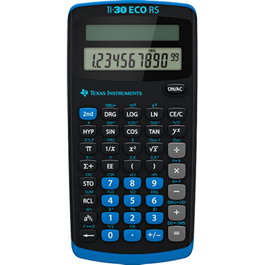 Texas Instruments TI 30 eco RS - Calculatrice scientifique noire