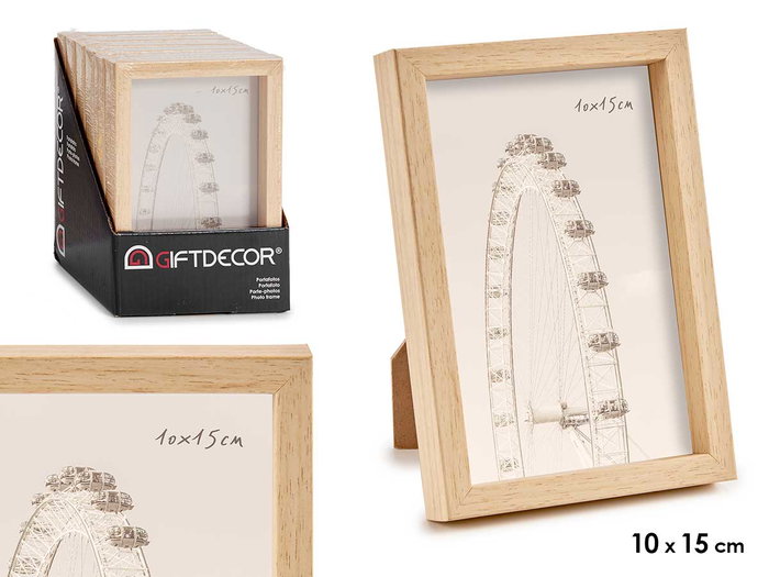 GIFTDECOR Lot de 24 cadres photo en plastique Naturel 10x15cm GIFTDECOR Lot de 24 cadres photo en plastique Naturel 10x15cm