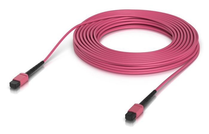 Ubiquiti Câble Fibre Optique Multimode OM4 15 m, Connecteurs MPO-12 Type B UPC pour Applications 100G Ubiquiti Câble Fibre Optique Multimode OM4 15 m, Connecteurs MPO-12 Type B UPC pour Applications 100G