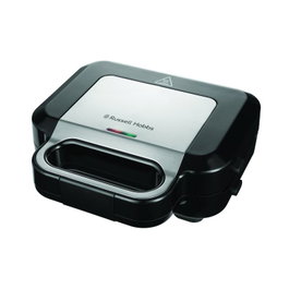 Russell Hobbs Appareil 3-en-1 Sandwich, Gaufres et Grill, Noir et Inox