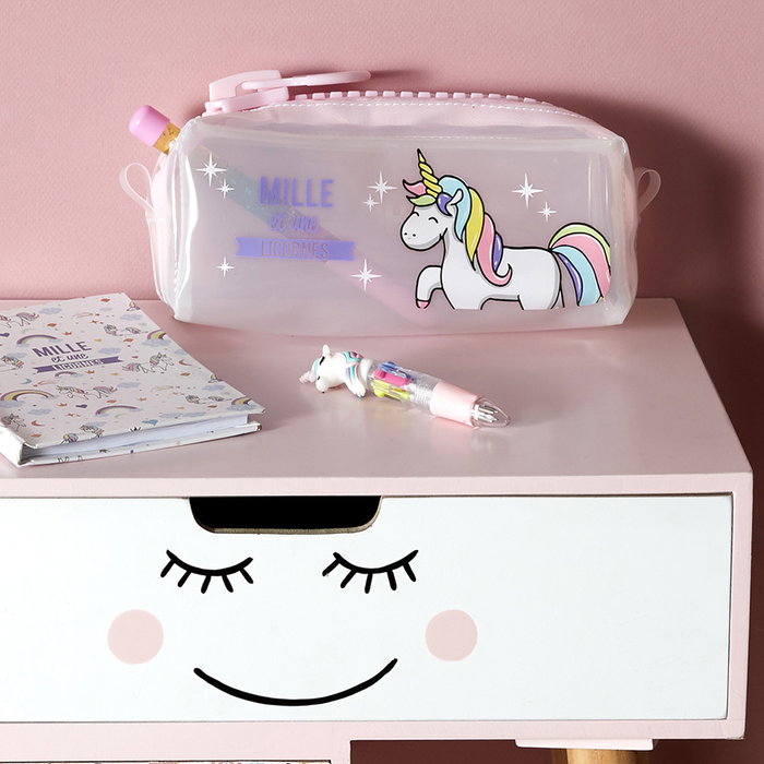 Jeux 2 momes Trousse Translucide Licorne 21x8x7 cm Jeux 2 momes Trousse Translucide Licorne 21x8x7 cm