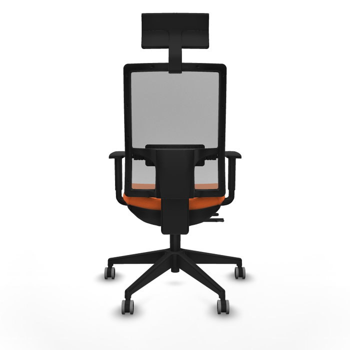 Piqueras y Crespo Chaise de Bureau Horna Orange et Grise avec Appui-tête Piqueras y Crespo Chaise de Bureau Horna Orange et Grise avec Appui-tête