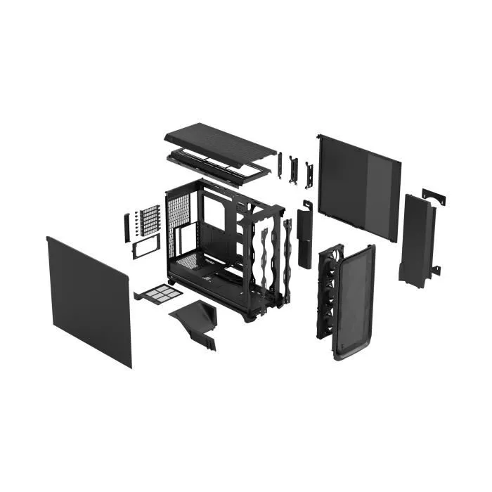 Fractal Design Meshify 3 XL Solid Boîtier PC E-ATX - 3 Ventilateurs - USB-C 20 Gbps - Noir - Compatible SSI-EEB/SSI-CEB