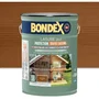 Bondex Lasure Bois Extérieur 2 en 1 - Protection Toutes Saisons 12 Ans - Chêne Foncé - Aspect Satin - Haute Résistance à l'Eau et aux UV - Rendu 13 m²/L - 5 Litres