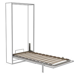 HERRAJES ALK Sommier Abattable Vertical R++ 135x190 cm avec Pied Basculant Gris