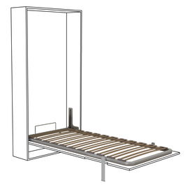 HERRAJES ALK Sommier Abattable Vertical R++ 135x190 cm avec Pied Basculant Gris