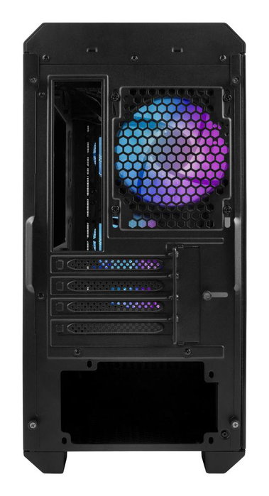 Genesis Boîtier PC Irid 503 ARGB Mini Tower Noir, 4 Ventilateurs 120mm ARGB, Vitre Trempée