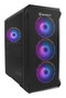 Genesis Boîtier PC Irid 503 ARGB Mini Tower Noir, 4 Ventilateurs 120mm ARGB, Vitre Trempée