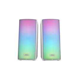 Mars Gaming MSRGB2 Enceintes Bluetooth 5.3 15W RGB Full Mesh Blanc