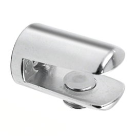 HERRAJES ALK Support de verre cylindrique Chrome mat (Lot de 2)