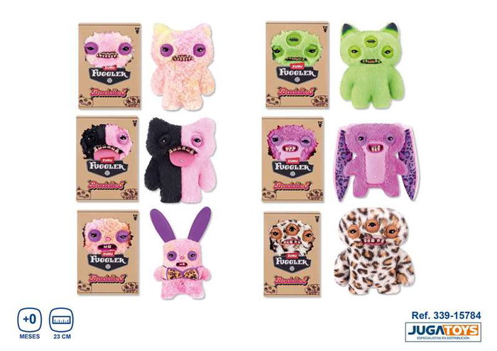 Zuru Peluche Fuggler Malvados, monstre laid et amusant, 23 cm - Modèles surtidos