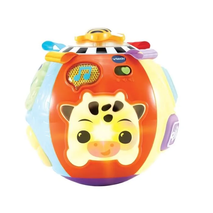 VTech Baby - Lumi Balle des Animaux, Balle interactive et éducative avec sons, lumières et textures pour bébés de 6 à 36 mois