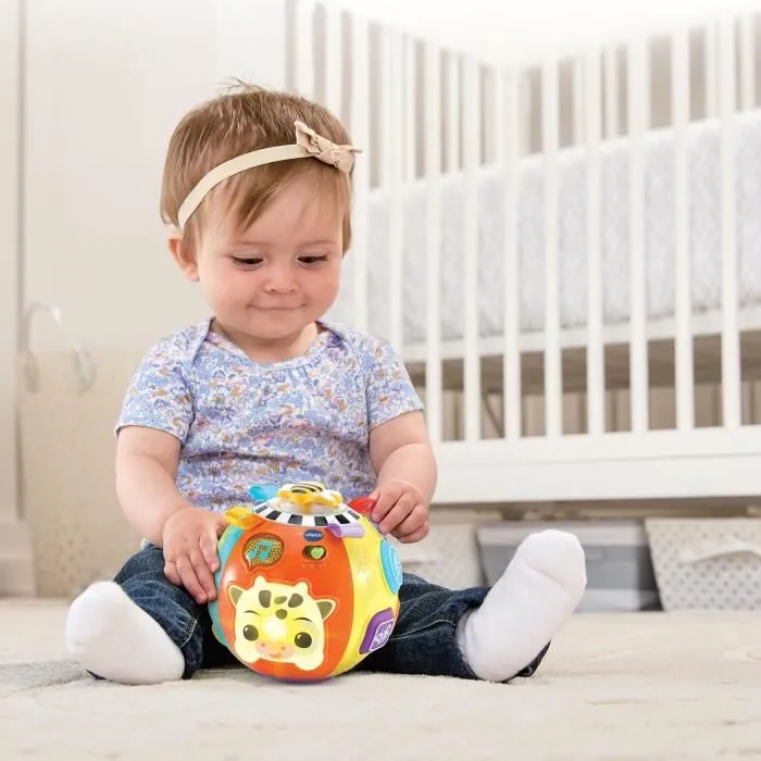 VTech Baby - Lumi Balle des Animaux, Balle interactive et éducative avec sons, lumières et textures pour bébés de 6 à 36 mois