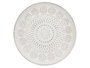 Giftdecor Table en Bois avec Décoration Mandala Blanc 40 cm (Set de 6)