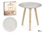 Giftdecor Table en Bois avec Décoration Mandala Blanc 40 cm (Set de 6)