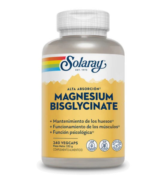 SOLARAY Magnésium Bisglycinate 240 Gélules Végétales