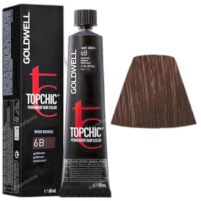 Goldwell TOPCHIC Coloration permanente 6B Gold Brown 60 ml