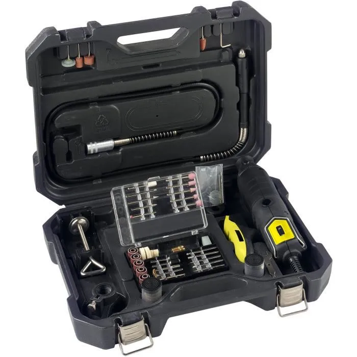 FARTOOLS DCP 170 Mini meuleuse droite filaire 170 W, variateur de vitesse 8000-35000 tr/min, changement rapide d'outil pour ponçage