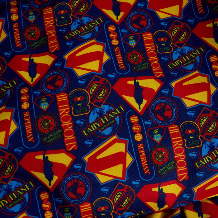 Loungefly Sac à dos nylon taille 43 cm, thème Superman Marvel, bretelles ajustables, détails brillants et brodés Loungefly Sac à dos nylon taille 43 cm, thème Superman Marvel, bretelles ajustables, détails brillants et brodés
