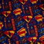 Loungefly Sac à dos nylon taille 43 cm, thème Superman Marvel, bretelles ajustables, détails brillants et brodés