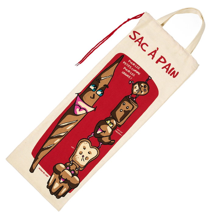 Cook Concept Sac à pain en coton 27x70 cm assorti