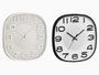 GIFTDECOR Horloge Carrée 30x30 cm - Noir et Argent