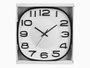 GIFTDECOR Horloge Carrée 30x30 cm - Noir et Argent