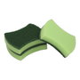 WOLFPACK LINEA PROFESIONAL Lot de 3 éponges vertes avec fibre abrasive