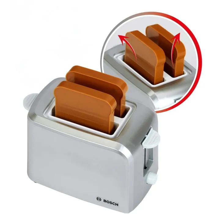 Bosch - Grille-pain jouet KLEIN 9210 - Imitation pour enfant - Sans chauffage - Dès 3 ans - Pour cuisine d'imitation et développement de la créativité