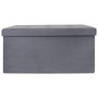 Home Deco Factory Pouf coffre pliable gris foncé