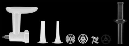 KitchenAid 5KSMSSA Emboutisseur à saucisses pour hachoir - Compatible lave-vaisselle, avec tubes 9.5 mm et 19 mm