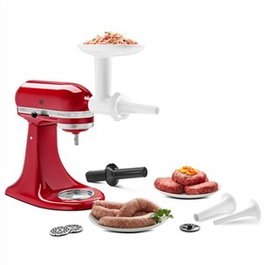 KitchenAid 5KSMSSA Emboutisseur à saucisses pour hachoir - Compatible lave-vaisselle, avec tubes 9.5 mm et 19 mm