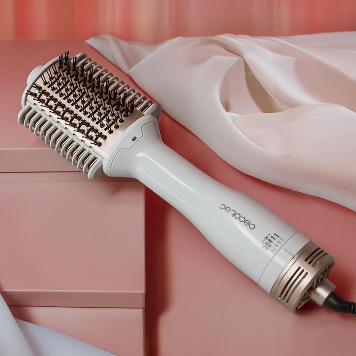 Brosse sèche-cheveux ionique Cecotec Air DryBold 1200W, 3 temp., volume, blanc Brosse sèche-cheveux ionique Cecotec Air DryBold 1200W, 3 temp., volume, blanc