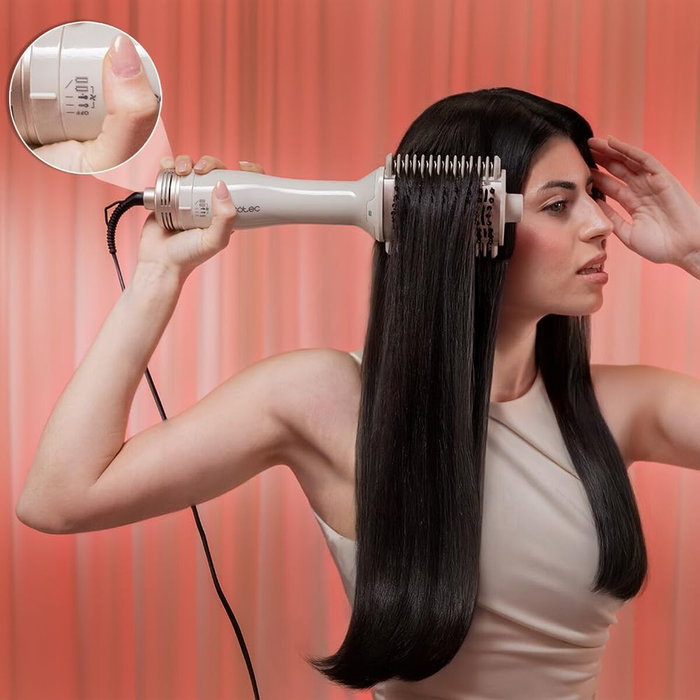 Brosse sèche-cheveux ionique Cecotec Air DryBold 1200W, 3 temp., volume, blanc Brosse sèche-cheveux ionique Cecotec Air DryBold 1200W, 3 temp., volume, blanc